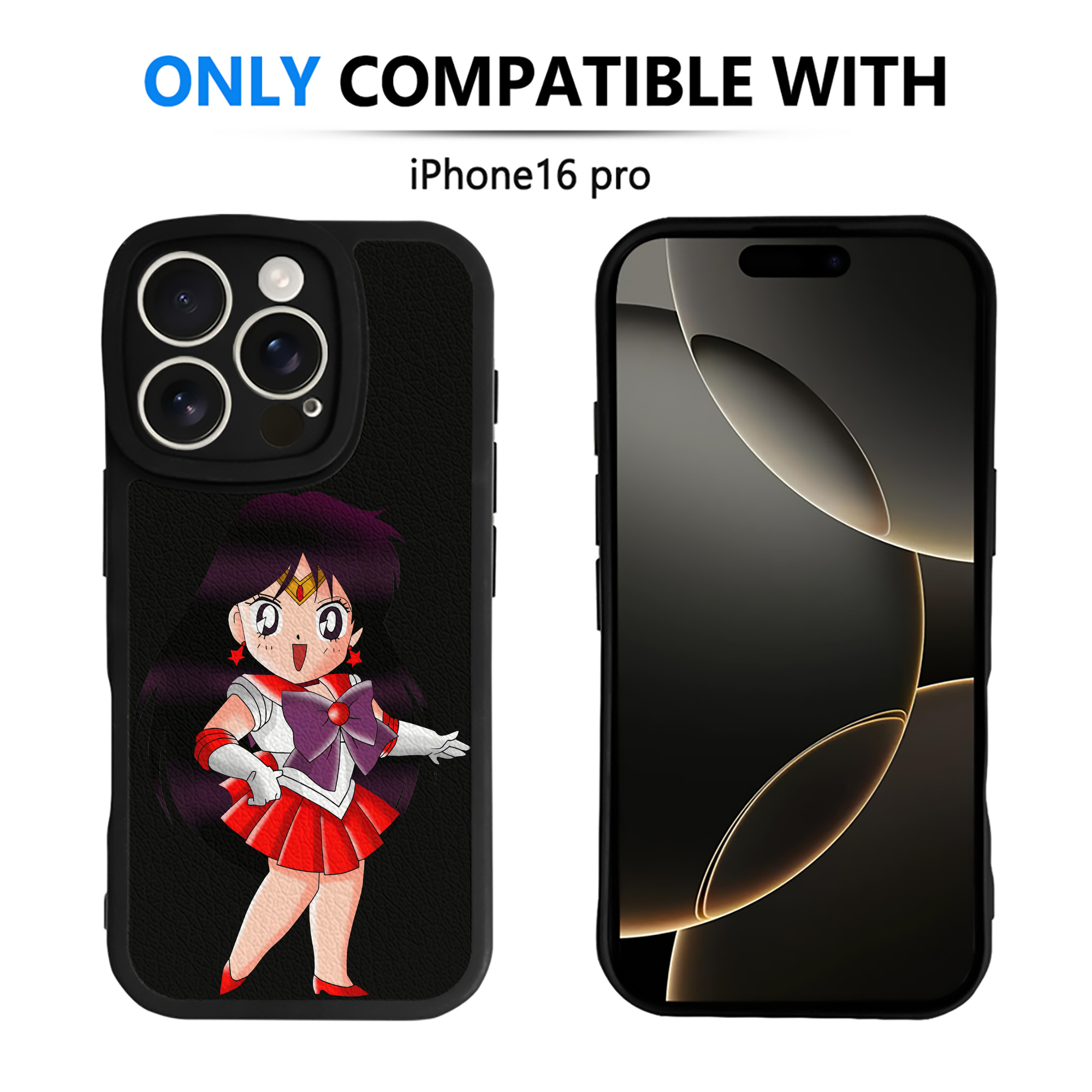 （画像用） 美少女戦士セーラームーン 火野レイ ひの レイ Sailor Moon Hino Rei （セーラーマーズ,Sailor Mars） 【iPhone 16シリーズ対応】シリコンスマホケース（レザー調） 材質：シリコン